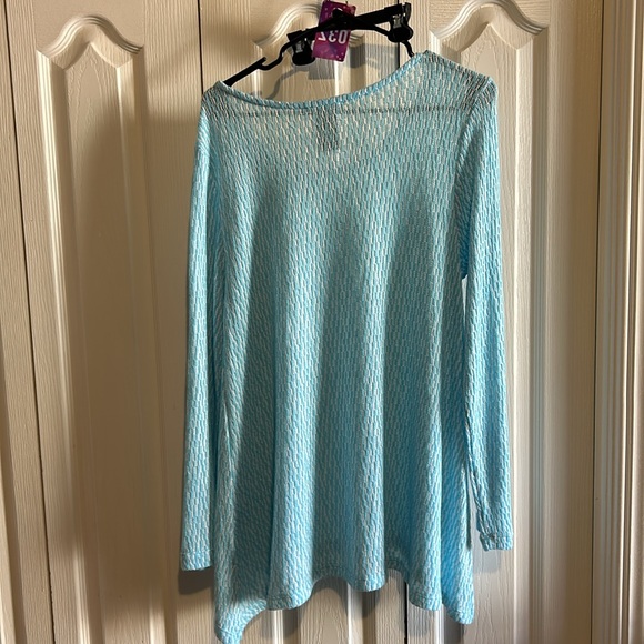 Chelsea & Theodore Blue & White Top in Women's Sz XL - Picture 9 of 9